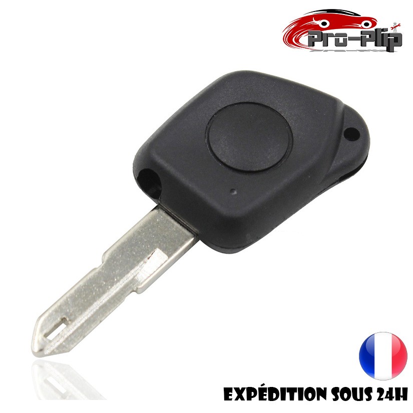 Coque clé plip pour Peugeot 206 106 306 406 2 boutons avec vis sans lame