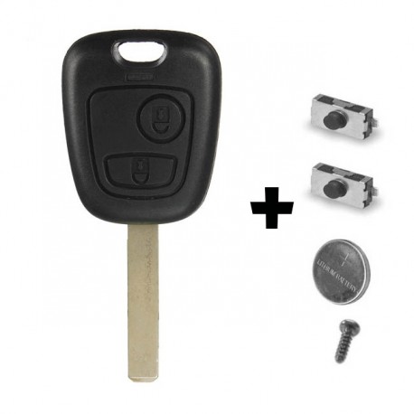 Coque de remplacement pour clé de voiture, 2 boutons, pour télécommande,  compatible avec Peugeot Partner Expert 107 207 307 407 607 1007 - AliExpress