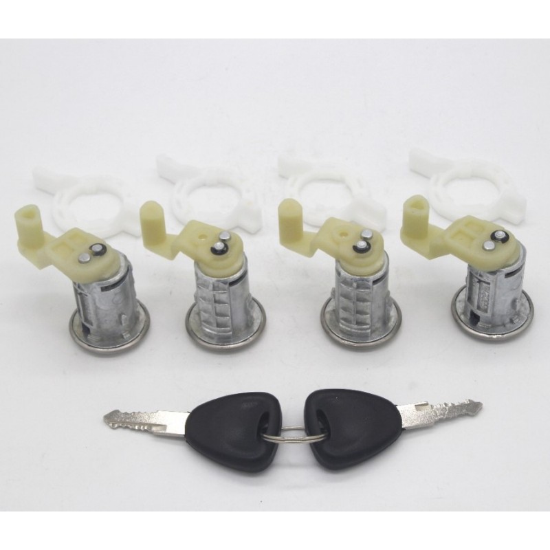 FanPaYY Kit cylindre de serrure de porte en alliage de zinc 7701468981 pour  Re-naul Megane Scenic Clio Thalia (2 cylindres + 2 clés) : : Auto  et Moto