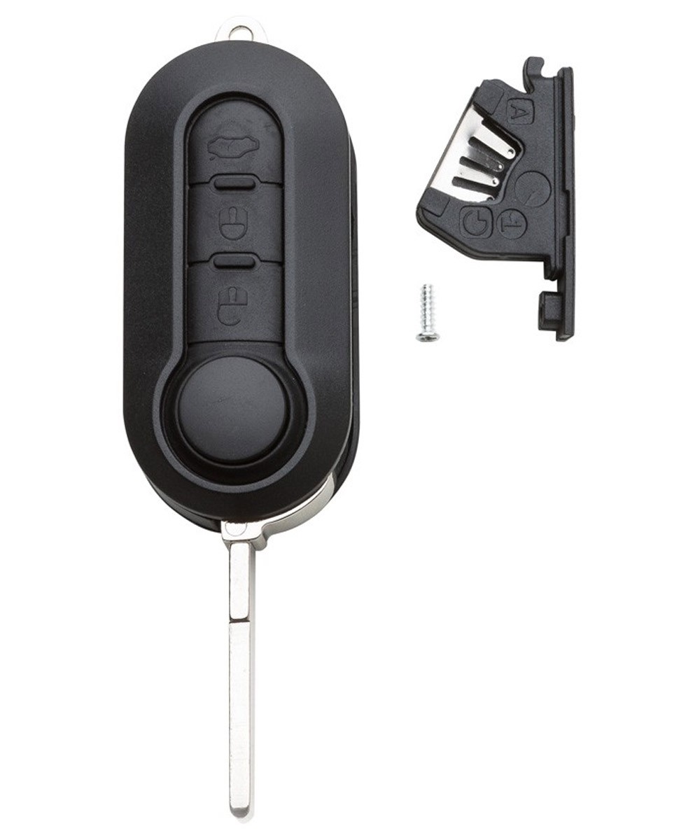 Acheter Coque de clé de voiture à 3 boutons de remplacement, compatible  avec Fiat 500 Doblo DUCATO Panda Punto Peugeot