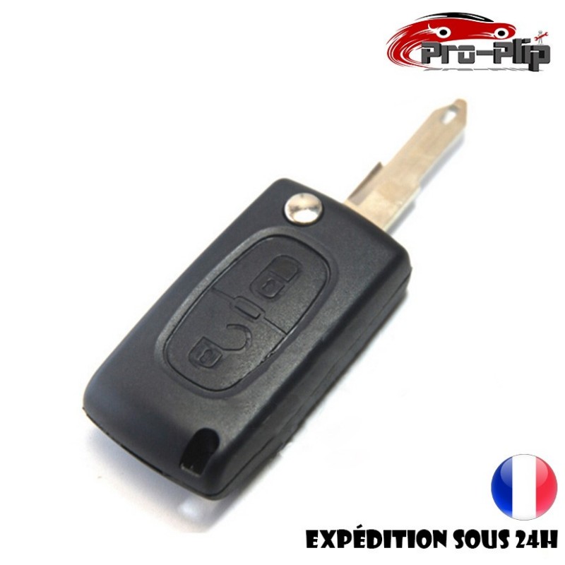 Télécommande coque de clé Peugeot 206 1 bouton ACS